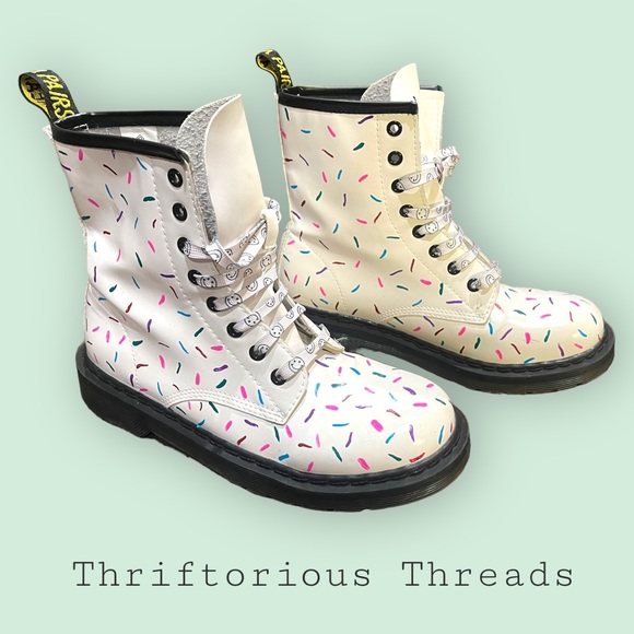 Hand Painted Combat Boots - Picture 2 of 6